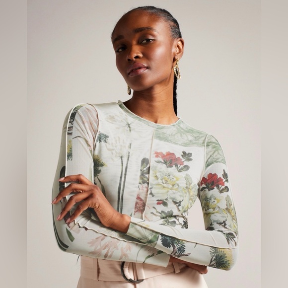 Ted Baker Tops - Ted Baker Multicolor Botanical Long Sleeve Top